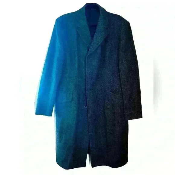 Vintage Dunn & Co Great Britain Gray 100% Wool Coat - Picture 2 of 8